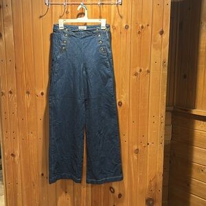 FRAME sailor snap flare jeans